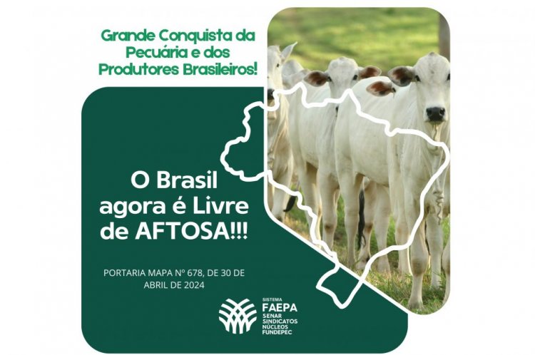O Brasil agora é Livre de AFTOSA